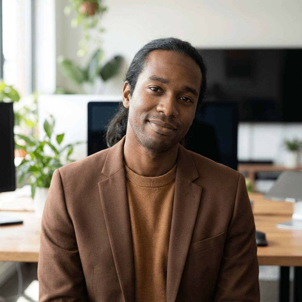 Amen Adebayo in professional attire, headshot
